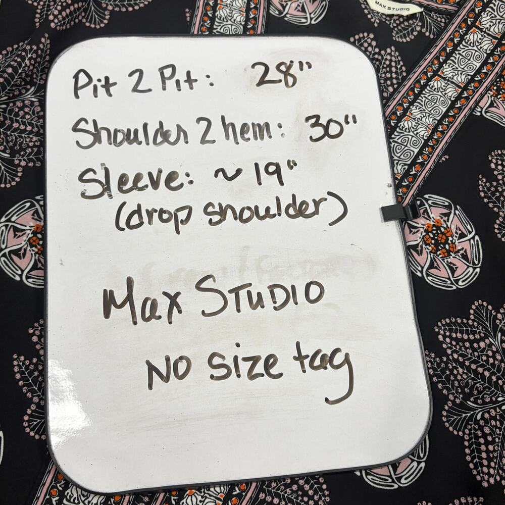 Kimono by Max Studio Boho Chic Light layer Sz XL Old Money Elegant short - Picture 8 of 8